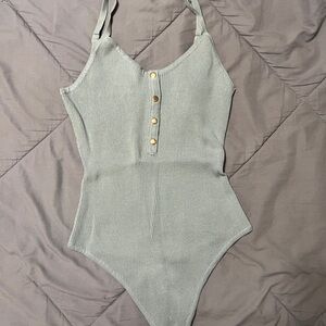 Ribbed thong Bodysuit